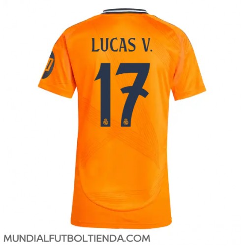 Camiseta Real Madrid Lucas Vazquez #17 Segunda Equipación Replica 2024-25 para mujer mangas cortas